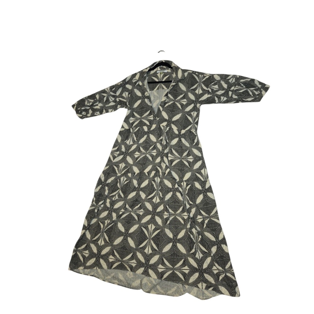 Womens Anthropologie Celandine 3/4 Sleeve Dress Tan/Brown‎ EUC Size XL - Picture 4 of 14